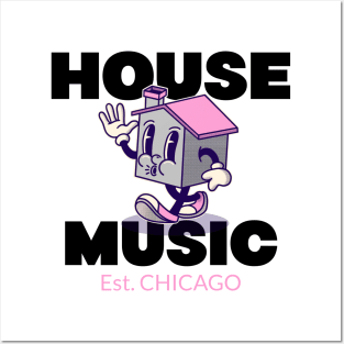 HOUSE MUSIC  - Est. CHICAGO (pink) Posters and Art